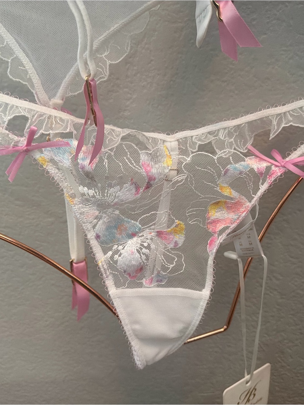 Honey birdette | Fleur 3 piece lingerie set | medium/36d. NWT - Picture 6 of 11
